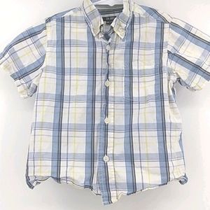 💙ZARA ZA-BOY Plaid Button Down Short Sleeve Shirt